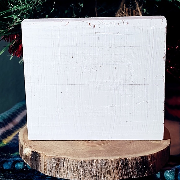 Hand Crafted Christmas Jolly Snowman With Cardinal Mini Wood Sign/Tiered Tray - Picture 3 of 4